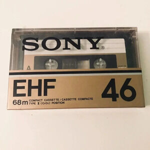 Sony  EHF 46 Blank Audio Cassette Tape Type II Position High Bias Japan Sealed